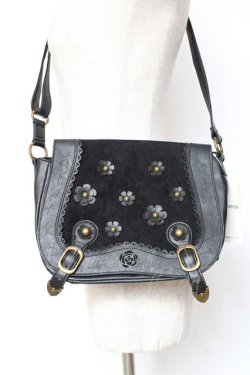 画像2: axes femme / お花付きショルダーバッグ  黒 Y-25-11-05-025-AX-BG-SZ-ZY