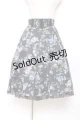 axes femme / 花柄タックスカート M ワイン Y-25-11-05-171-AX-SK-SZ-ZY