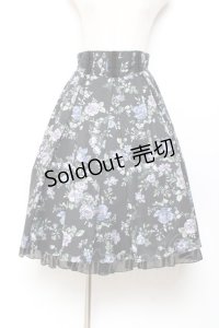 axes femme / 花柄タックスカート M ワイン Y-25-11-05-171-AX-SK-SZ-ZY