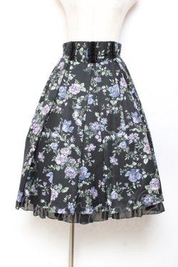 画像1: axes femme / 花柄タックスカート M ワイン Y-25-11-05-171-AX-SK-SZ-ZY