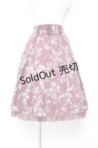 axes femme / 花柄タックスカート M ワイン Y-25-11-05-172-AX-SK-SZ-ZY