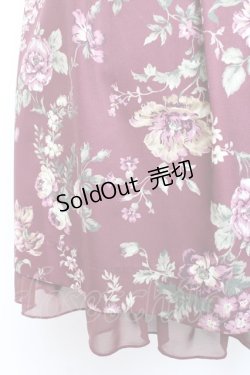 画像3: axes femme / 花柄タックスカート M ワイン Y-25-11-05-172-AX-SK-SZ-ZY