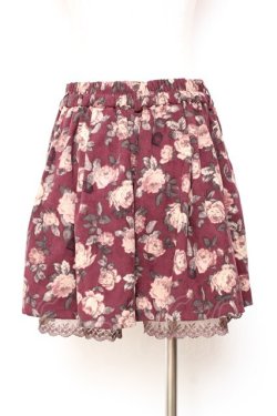 画像2: axes femme / スウェード調キュロット M ワイン Y-25-11-05-173-AX-PA-SZ-ZY