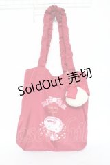 m petit by misako / サンリオキャラクターズコラボ ハローキティ トートバッグ  濃赤 Y-25-11-05-028-LO-BG-SZ-ZY