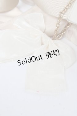 画像4: 【SALE】m petit by misako / リボンチャーム付きショルダーバッグ  中白 Y-25-11-05-030-LO-BG-SZ-ZT308