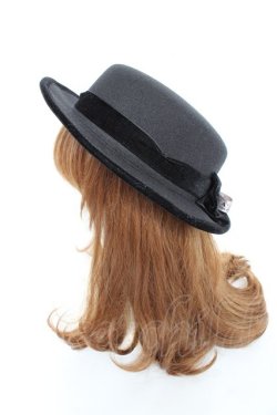 画像2: m petit by misako / NINA'Sカンカン帽  黒 Y-25-11-05-033-LO-AC-SZ-ZY