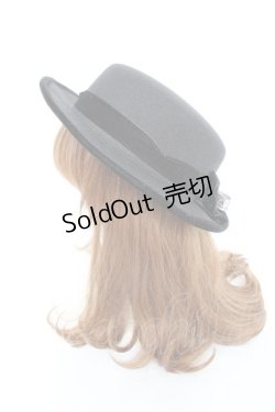 画像2: m petit by misako / NINA'Sカンカン帽  黒 Y-25-11-05-033-LO-AC-SZ-ZY