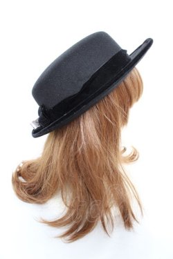 画像3: m petit by misako / NINA'Sカンカン帽  黒 Y-25-11-05-033-LO-AC-SZ-ZY