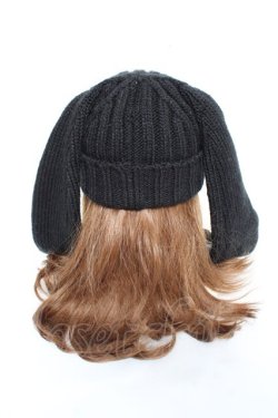 画像3: REFLEM / 安全ピン付きうさ耳ニットキャップ F ブラック Y-25-11-05-036-PU-AC-SZ-ZY