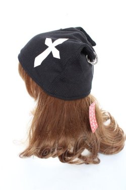 画像2: ACDC RAG / 冥闇ネコミミクロスハット  黒 Y-25-11-05-037-PU-AC-SZ-ZY