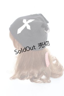 画像2: ACDC RAG / 冥闇ネコミミクロスハット  黒 Y-25-11-05-037-PU-AC-SZ-ZY