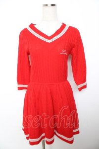 Swankiss /ニットフレアワンピース   Y-25-11-06-044-CA-OP-SZ-ZY