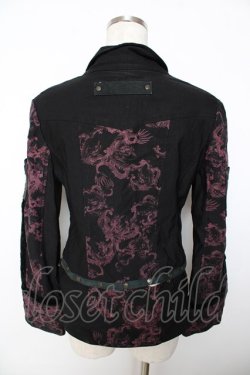 画像2: Ozz On / 龍pt&ベロア切替3wayジャケット  黒×赤 Y-25-11-06-047-OO-JA-SZ-ZY