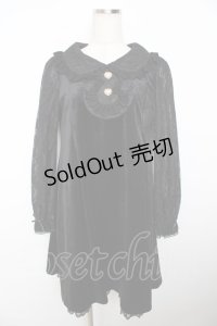 Secret Honey / レース袖ベロアワンピース 2 黒 Y-25-11-06-049-CA-OP-SZ-ZY