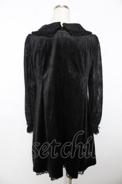 画像2: Secret Honey / レース袖ベロアワンピース 2 黒 Y-25-11-06-049-CA-OP-SZ-ZY