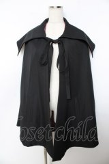 ATELIER BOZ / コウモリ衿ミニマント  ブラック×ワイン Y-25-11-06-050-EL-JA-SZ-ZY