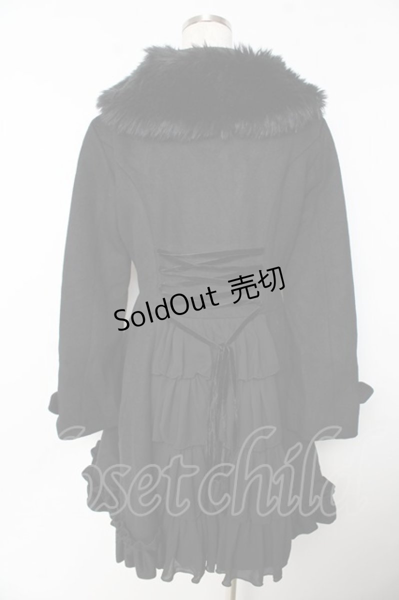 画像2: ATELIER PIERROT / Lunar Lattice Coat -Princess Sleeves-  黒 Y-25-11-06-060-EL-CO-SZ-ZY (2)