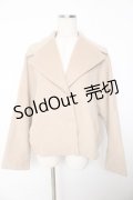 axes femme / ビック襟ショートコート M ベージュ Y-25-11-06-062-AX-CO-SZ-ZI