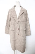画像1: F&A / COATビッグチェスターコート F オフホワイトｘブラウン Y-25-11-06-069-LO-CO-SZ-ZI (1)