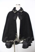 Princess Chronicles / 皇子系刺繍入りマント L 黒 Y-25-11-06-070-PU-CO-SZ-ZY