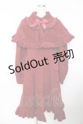 Hoshibako Works / アイシング・フリル　ケープ付きプリンセスラインコート  ワイン Y-25-11-06-071-LO-CO-SZ-ZY