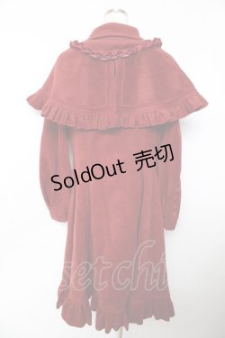 画像2: Hoshibako Works / アイシング・フリル　ケープ付きプリンセスラインコート  ワイン Y-25-11-06-071-LO-CO-SZ-ZY