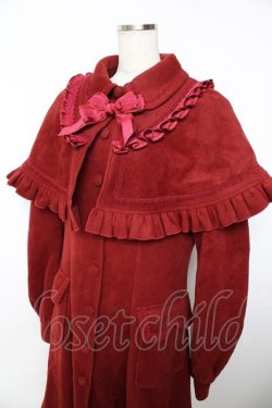 画像3: Hoshibako Works / アイシング・フリル　ケープ付きプリンセスラインコート  ワイン Y-25-11-06-071-LO-CO-SZ-ZY