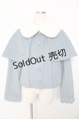 axes femme kawaii / ケープ付ショートコート M サックス Y-25-11-06-078-AX-CO-SZ-ZY