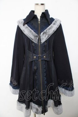 画像1: Ozz oneste / Dark Wizard 裏起毛コート  紺 Y-25-11-06-080-OO-CO-SZ-ZY