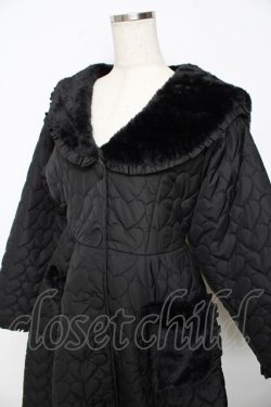 画像3: axes femme kawaii / ハートキルティングコート M 黒 Y-25-11-06-082-AX-CO-SZ-ZY