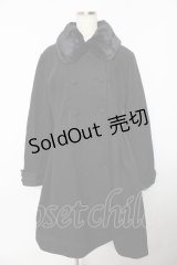 axes femme / Red Label W釦レースバッスルコート L 黒 Y-25-11-06-083-AX-CO-SZ-ZY