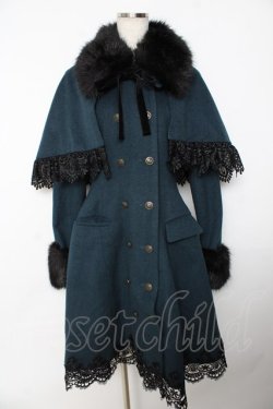画像1: ATELIER PIERROT / フルールケープコート  グリーン Y-25-11-06-084-EL-CO-SZ-ZY