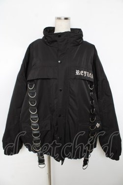 画像1: REFLEM / ミリタリー中綿ブルゾン F ブラック Y-25-11-06-088-PU-CO-SZ-ZY