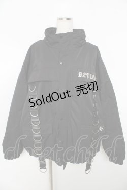 画像1: REFLEM / ミリタリー中綿ブルゾン F ブラック Y-25-11-06-088-PU-CO-SZ-ZY