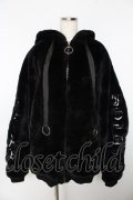 Amilige / ウイング刺繍ファーZIPコート F ブラック Y-25-11-06-089-PU-CO-SZ-ZY