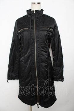 画像1: Ozz Croce / 刺繍入り中綿コート  黒 Y-25-11-06-101-OO-CO-SZ-ZY