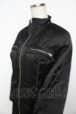 画像3: Ozz Croce / 刺繍入り中綿コート  黒 Y-25-11-06-101-OO-CO-SZ-ZY