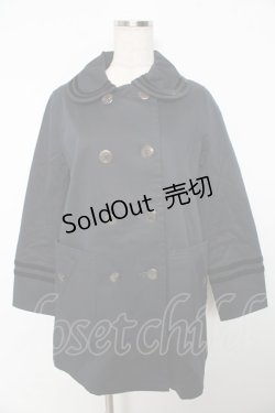 画像1: Jane Marple / ノスタルジアギャバのマリンコート  ネイビー Y-25-11-06-102-JM-CO-SZ-ZY