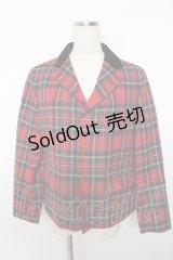 Jane Marple Dans Le Salon / ウールタータンのカーナビージャケット M レッド Y-25-11-06-103-JM-JA-SZ-ZY