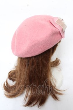 画像4: Leur Getter / ダブルリボン付ベレー  ピンク Y-25-11-06-011-LU-AC-SZ-ZY