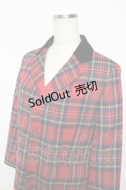 画像3: Jane Marple Dans Le Salon / ウールタータンのカーナビージャケット M レッド Y-25-11-06-103-JM-JA-SZ-ZY