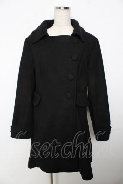 画像1: Fi.n.t / サイド釦デザインコート F 黒 Y-25-11-06-105-CA-CO-SZ-ZY