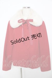 Melody BasKet / ファーティペットスカラップショートコート  赤 Y-25-11-06-108-LO-CO-AS-ZY