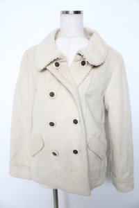 axes femme / Wボタンショートコート M 生成 Y-25-11-06-111-AX-CO-SZ-ZI