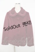 axes femme / デコ衿ショートコート M ワイン Y-25-11-06-112-AX-CO-SZ-ZY