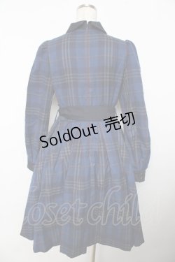 画像2: Sheglit / "Brigitta"チェックワンピース M ブルー Y-25-11-06-119-EL-OP-SZ-ZY