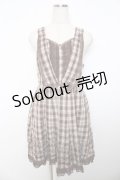 axes femme / チェック柄ベスト風ワンピース M 茶 Y-25-11-06-121-AX-OP-SZ-ZY