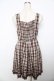 画像2: axes femme / チェック柄ベスト風ワンピース M 茶 Y-25-11-06-121-AX-OP-SZ-ZY (2)