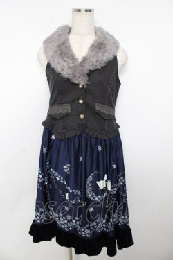 画像1: axes femme /Disney(ディズニー)ベストドッキングワンピース M 紺 Y-25-11-06-122-AX-OP-SZ-ZY