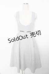 F i.n.t / チェーンビット使いディープVネックジャンパースカート  グレー Y-25-11-06-123-CA-OP-SZ-ZY